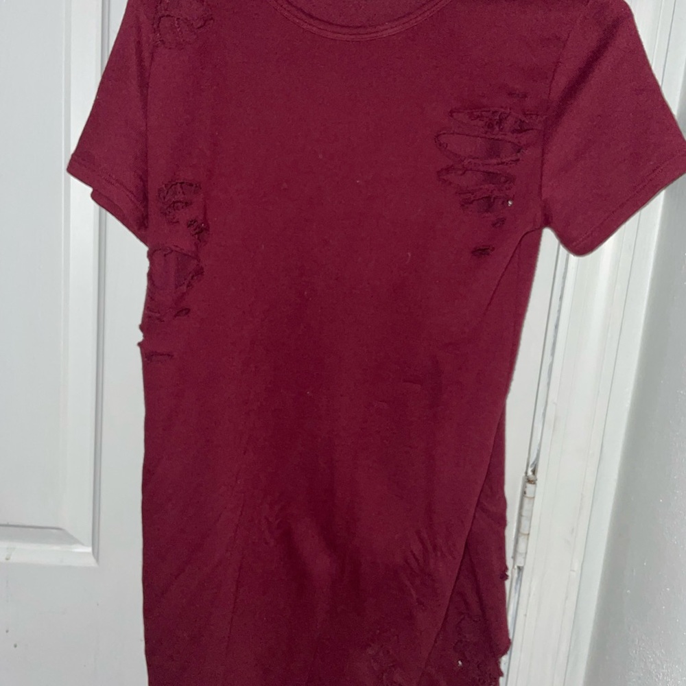 Active USA Burgundy Distressed Dress